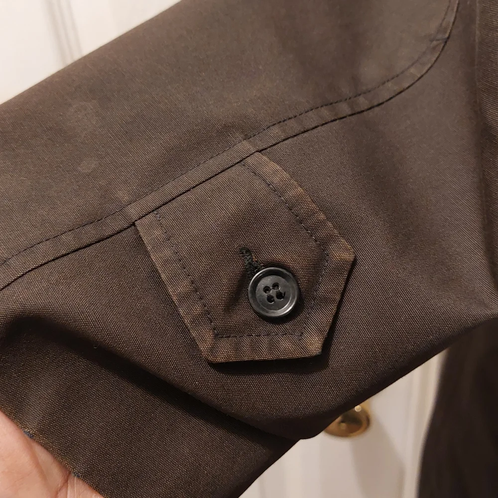 Vintage Dark Brown Trench Coat Size 40R - Picture 8 of 15